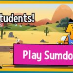 Screenshot of the Sumdog title screen, with the text 'Play Sumdog!'