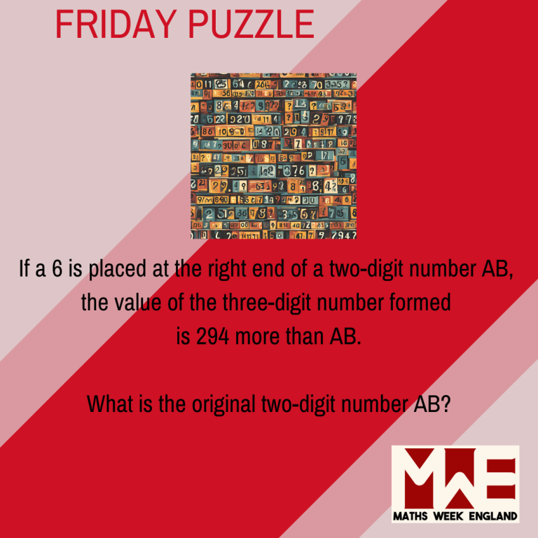 If a 6 is placed at the right end of a two-digit number AB, the value of the three-digit number thus formed is 294 more than AB. What is the original two-digit number AB?