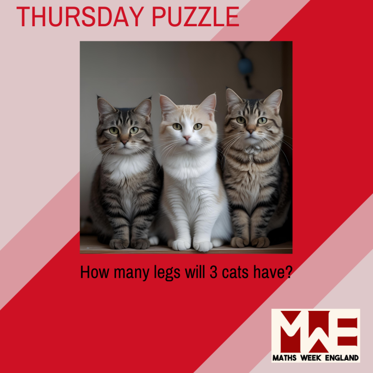 How many legs will 3 cats have?